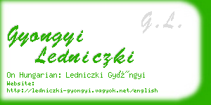 gyongyi ledniczki business card